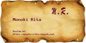 Monoki Rita névjegykártya
